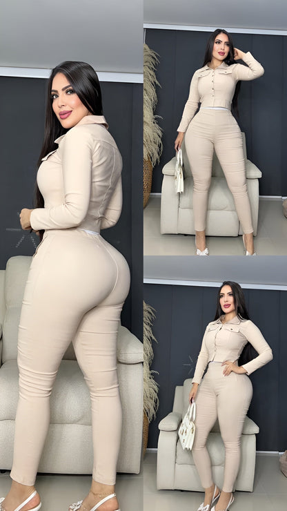 Conjunto 3 Piezas con Chaqueta – Elegancia que Destaca zymplux