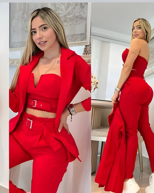 Conjunto 3 Piezas Elegante para Mujer