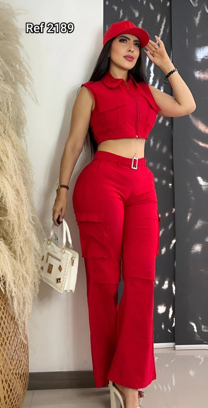 Conjunto Elegante 3 Piezas – Top, Chaleco y Pantalón zymplux